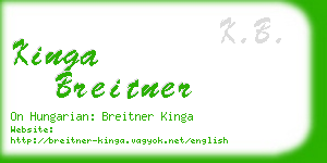 kinga breitner business card